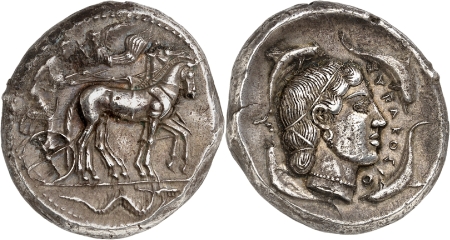 Sicile - Syracuse - Seconde Démocratie (466-405) - Tétradrachme (c. 450-440)