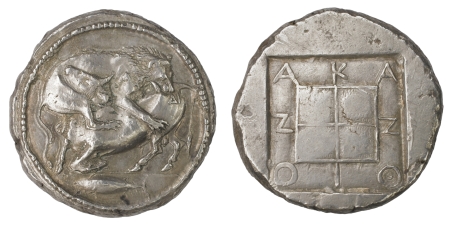 Royaume de Macédoine - Akanthos - Tétradrachme (480-470)
